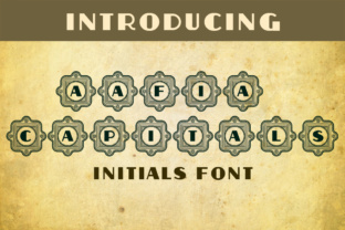 Aafia Capitals: A Vintage Fancy Initial Font for Makers