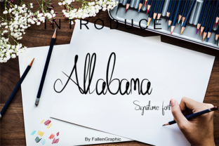 Discover the Elegance of Allabama: A Script Handwritten Font