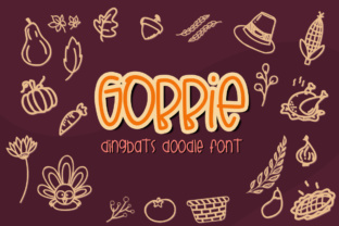 Gobbie: A Thanksgiving-Theme Doodles Font for Makers