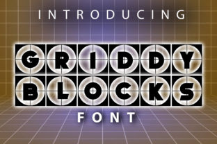 Griddy Blocks: A Grid Decorative Font for Crafters and Creators