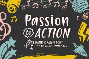 Passion to Action: A Fun Hand-Drawn Font for Editorial Design