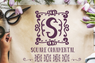 Square Ornamental Monogram: A Versatile Font for Crafters
